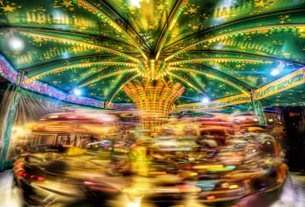 motion blur night France Paris man made carousel HD Desktop Wallpaper | Background Image