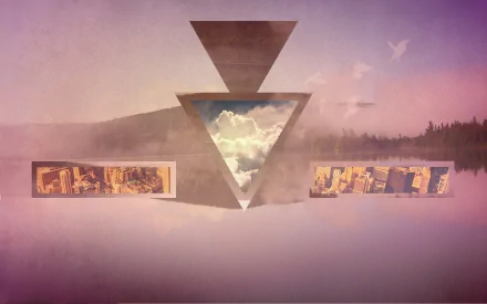 artistic polyscape HD Desktop Wallpaper | Background Image