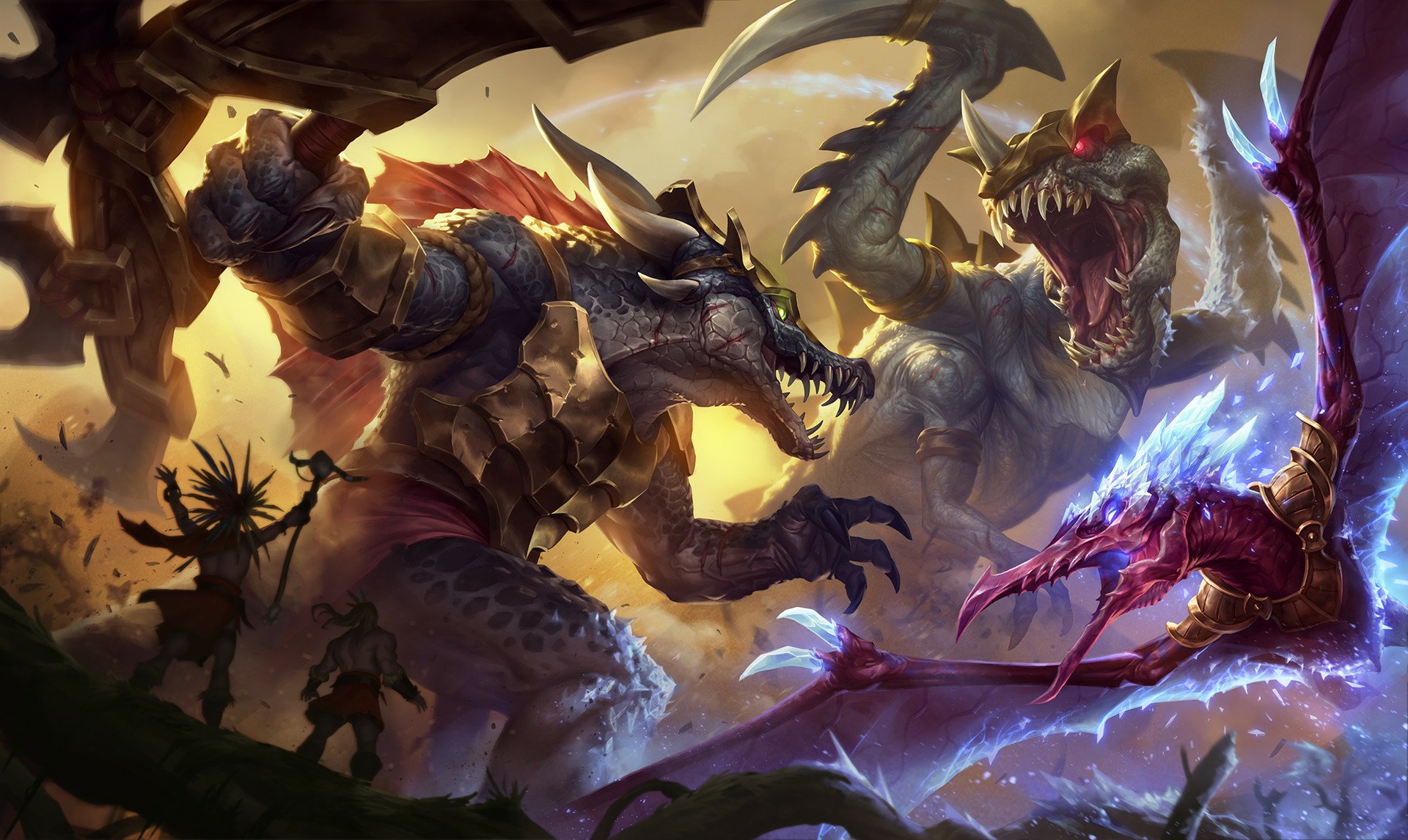 Dinosaurs of League: Cho'gath & Renekton HD Wallpaper by SIXMOREVODKA