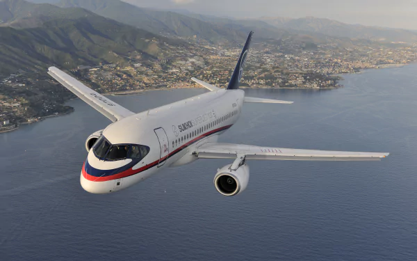 jet airplane vehicle Sukhoi SuperJet 100 HD Desktop Wallpaper | Background Image