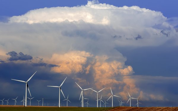 Man Made Wind Turbine Colorado Cloud HD Wallpaper | Background Image