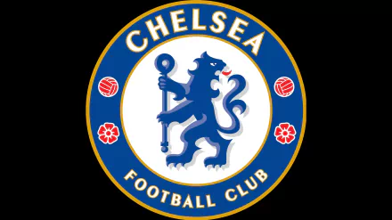 HD desktop wallpaper featuring the Chelsea F.C. logo, showcasing the iconic blue lion and club name in a classic sports design.