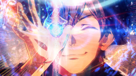 HD desktop wallpaper featuring Leonardo Watch from the anime Blood Blockade Battlefront, showcasing a vibrant and dynamic portrayal of the character with mystical elements.