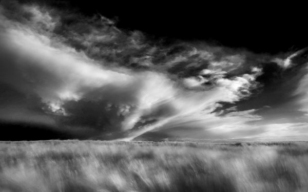 Earth Cloud Nature Black & White Landscape Field HD Wallpaper | Background Image