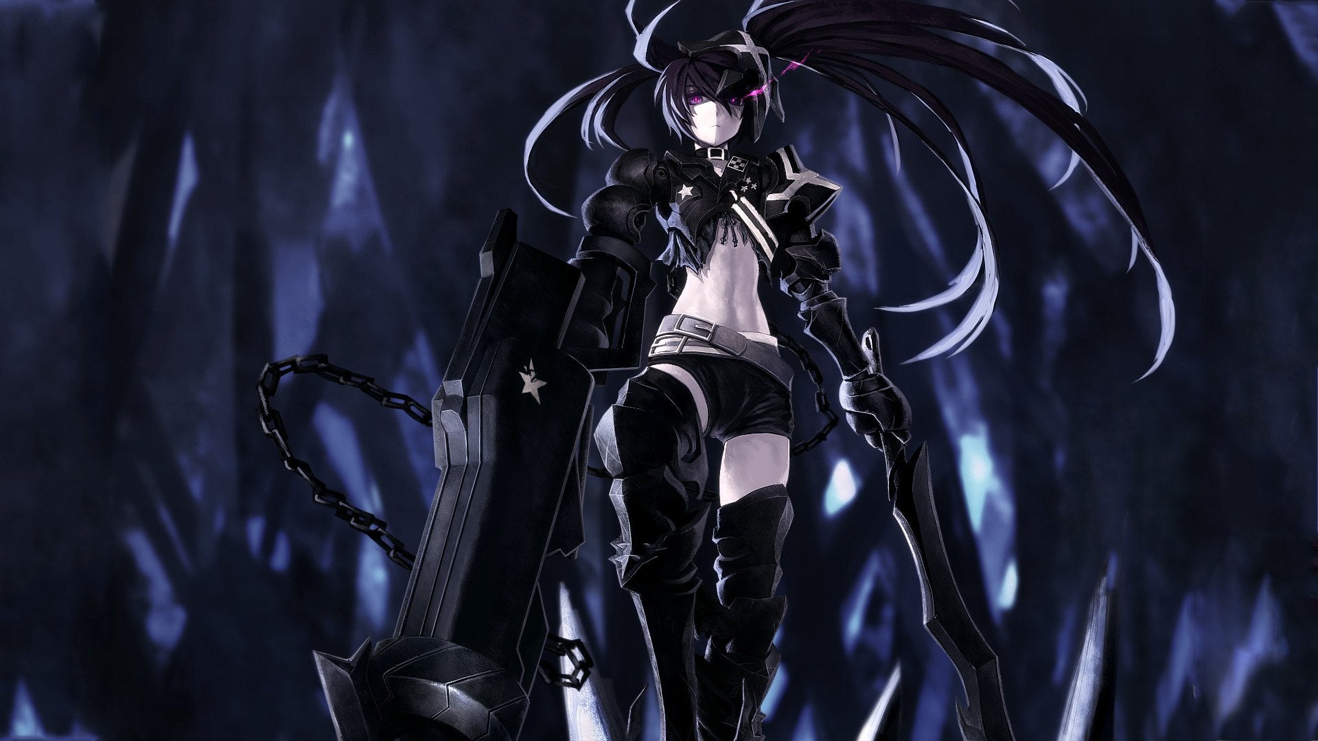 Black Rock Shooter Full Hd Wallpaper And Background Image 1920x1080 Id 603196