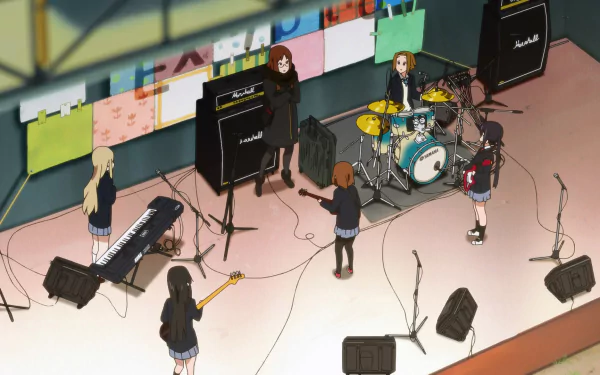 Sawako Yamanaka Azusa Nakano Tsumugi Kotobuki Ritsu Tainaka Yui Hirasawa Mio Akiyama Anime K-ON! HD Desktop Wallpaper | Background Image