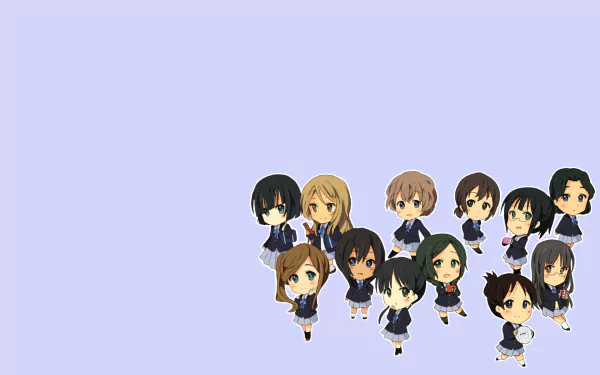 Mika Saeki Ichigo Wakaouji Eri Taki Megumi Sokabe Nodoka Manabe Jun Suzuki Ui Hirasawa Tsumugi Kotobuki Ritsu Tainaka Azusa Nakano Mio Akiyama Anime K-ON! HD Desktop Wallpaper | Background Image