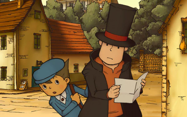 video game Professor Layton and the Curious Village HD Desktop Wallpaper | Background Image