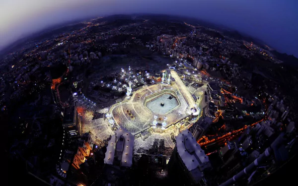 Saudi Arabia religion light islam city building Kaaba Mecca mosque religious Masjid al-Haram (Mecca) HD Desktop Wallpaper | Background Image