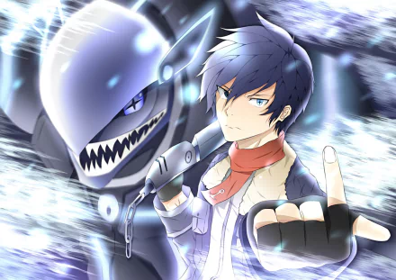 Wave from Akame ga Kill! stands confidently in this vibrant HD wallpaper, showcasing a dynamic blend of action and character design against a powerful backdrop.