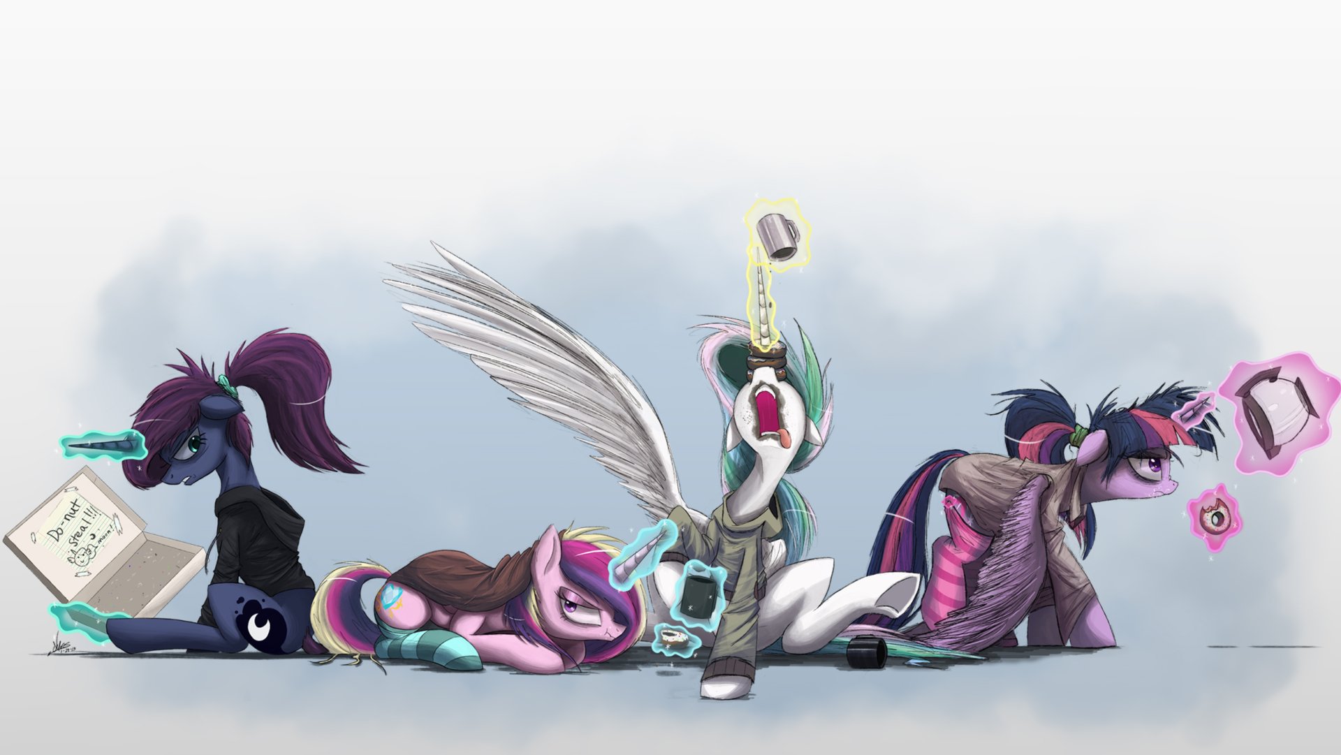 Download Twilight Sparkle Princess Cadance Princess Luna Princess Celestia TV Show My Little Pony: Friendship Is Magic HD Wallpaper by NCMares