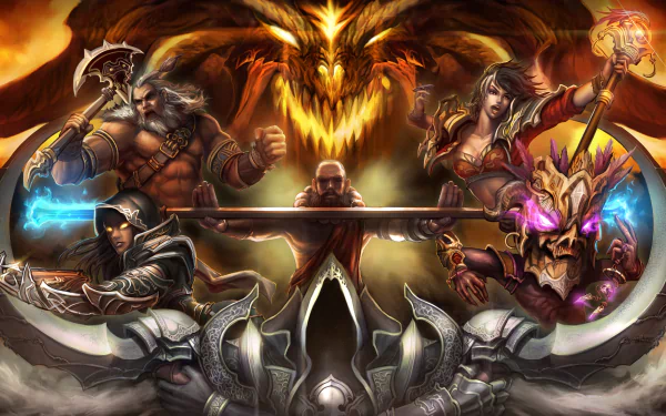 Barbarian (Diablo III) Monk (Diablo III) Witch Doctor (Diablo III) Wizard (Diablo III) Demon Hunter (Diablo III) Diablo video game Diablo III: Reaper Of Souls HD Desktop Wallpaper | Background Image