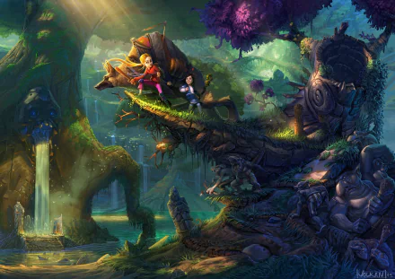 goblin adventurer forest fantasy fairy tale HD Desktop Wallpaper | Background Image