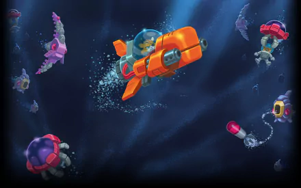 video game Aqua Kitty - Milk Mine Defender HD Desktop Wallpaper | Background Image
