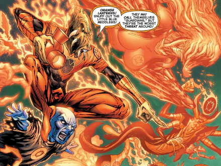 Comic orange lantern corps HD Desktop Wallpaper | Background Image