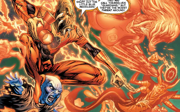 Comic orange lantern corps HD Desktop Wallpaper | Background Image