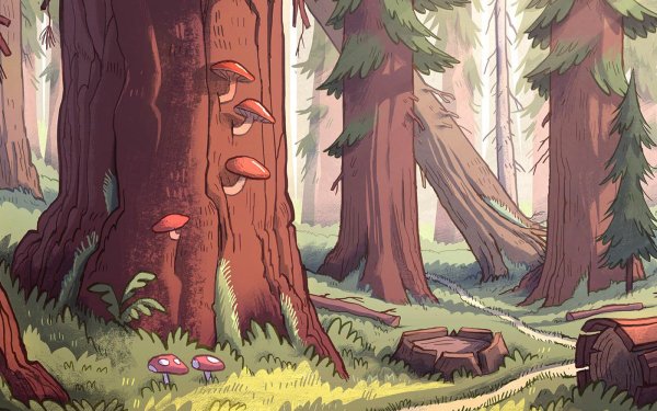 TV Show Gravity Falls Forest Tree HD Wallpaper | Background Image
