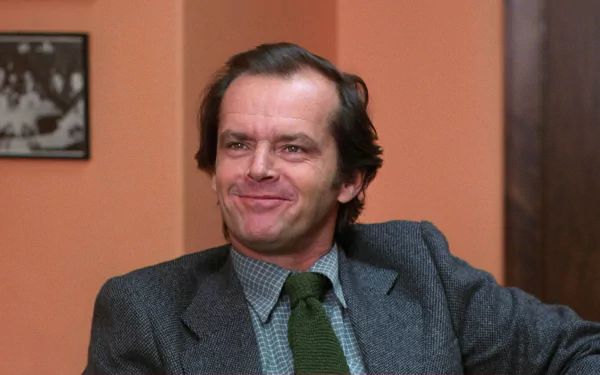 HD PC desktop wallpaper featuring Jack Nicholson as Jack Torrance from the movie The Shining, showcasing a memorable character moment.