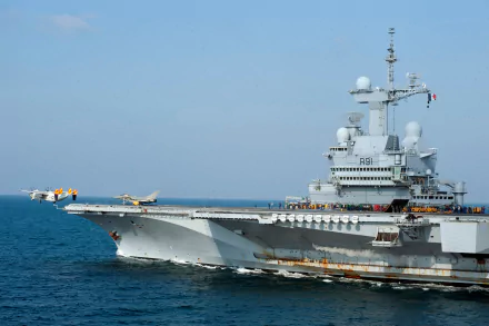 warship aircraft carrier military French Aircraft Carrier Charles De Gaulle (R91) HD Desktop Wallpaper | Background Image
