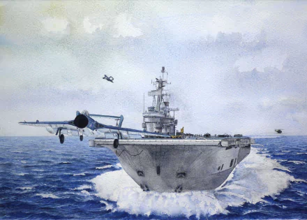 warship aircraft carrier military HMS Ark Royal (R09) HD Desktop Wallpaper | Background Image