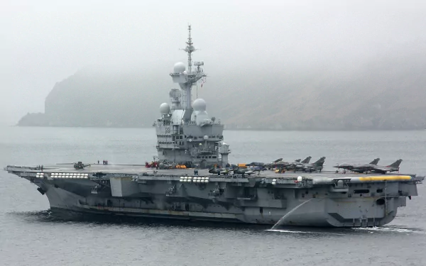 warship aircraft carrier military French Aircraft Carrier Charles De Gaulle (R91) HD Desktop Wallpaper | Background Image