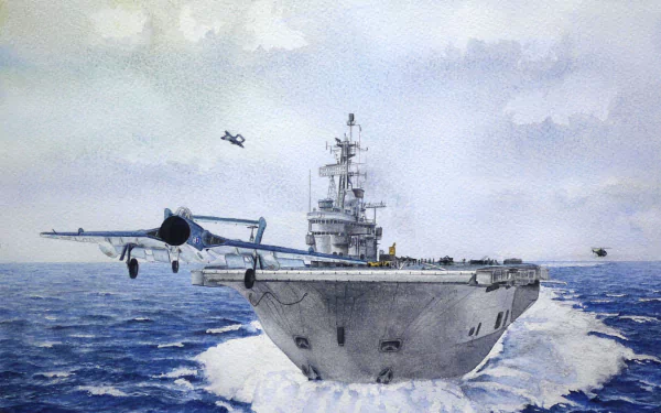 warship aircraft carrier military HMS Ark Royal (R09) HD Desktop Wallpaper | Background Image