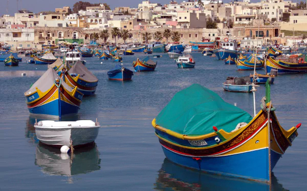 man made Marsaxlokk HD Desktop Wallpaper | Background Image