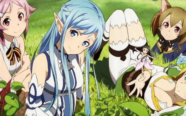 Anime Sword Art Online II Sword Art Online Lisbeth Asuna Yuuki Yui Suguha Kirigaya Silica Fond d'écran HD | Image
