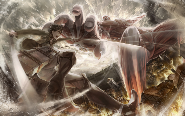Anime Attack On Titan Eren Yeager Shingeki No Kyojin Colossal Titan HD Wallpaper | Background Image