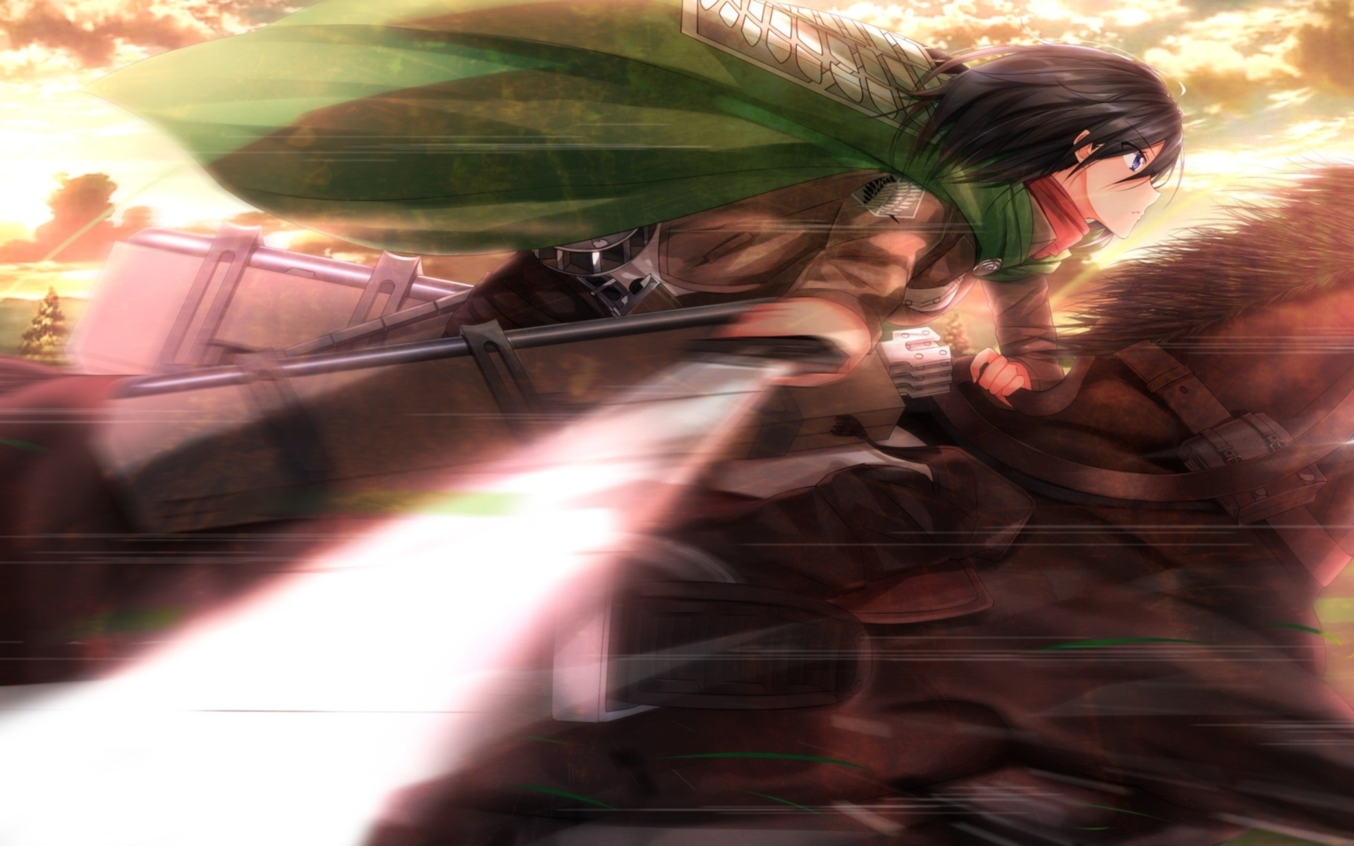 mikasa in action