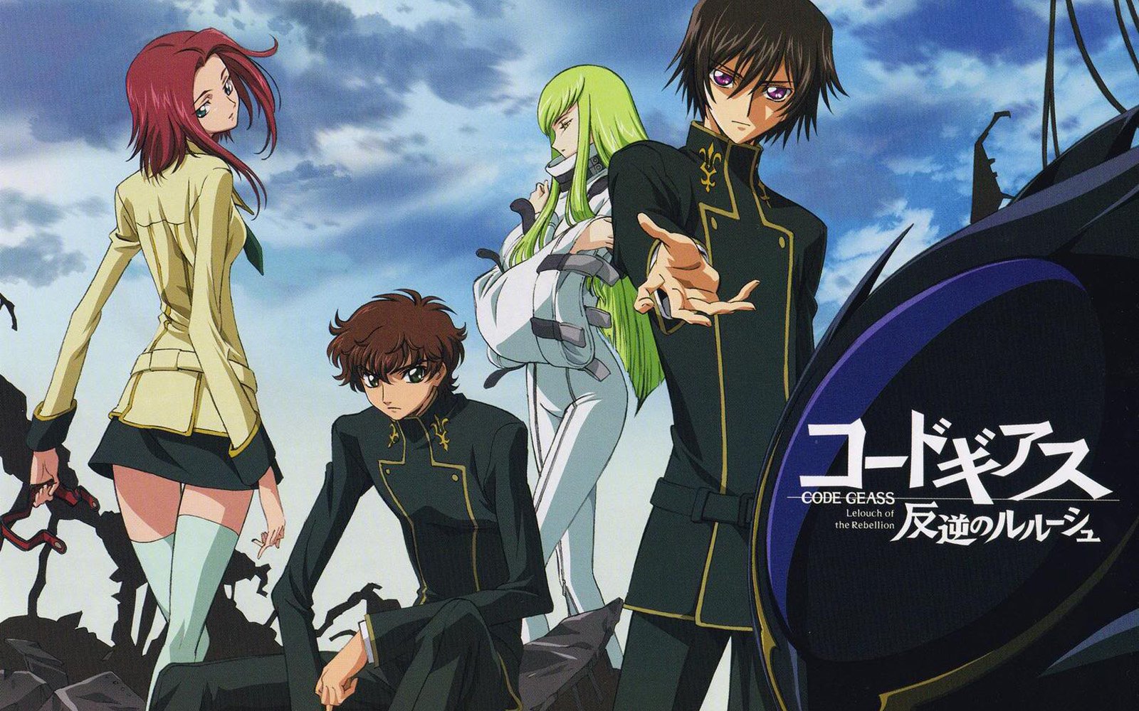 Code Geass — Lelouch & Allies (Suzaku, Kallen, C.C.) | 1600x1000 ...