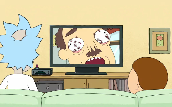 Interdimensional Cable Morty Smith Rick Sanchez TV Show Rick and Morty HD Desktop Wallpaper | Background Image