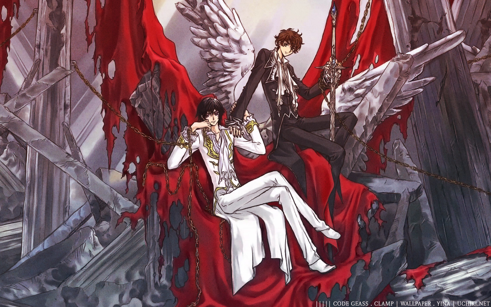 Download Suzaku Kururugi Lelouch Lamperouge Anime Code Geass Wallpaper by  clamp