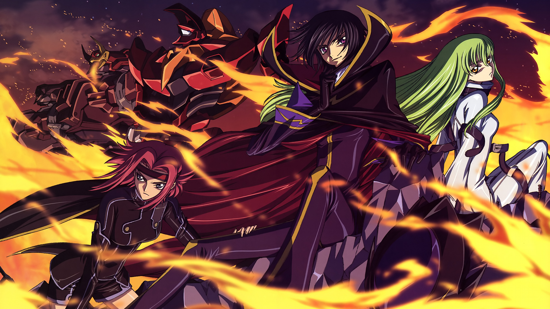 Download C.C. from Code Geass in a mesmerizing anime wallpaper Wallpaper