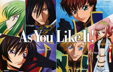 Gino Weinberg Lelouch Lamperouge Anya Alstreim Suzaku Kururugi Li Xingke C.C. (Code Geass) Anime Code Geass HD Desktop Wallpaper | Background Image
