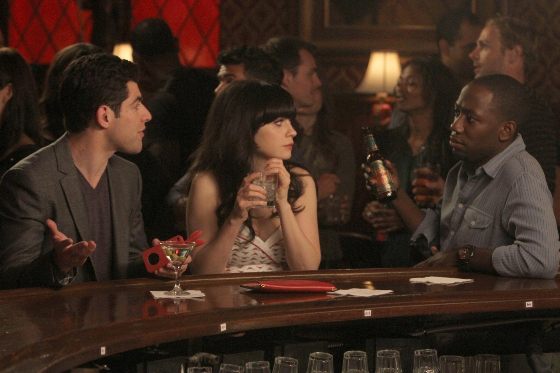 Download Jessica Day Zooey Deschanel Schmidt (New Girl) Max Greenfield Winston Bishop Lamorne Morris TV Show New Girl HD Wallpaper
