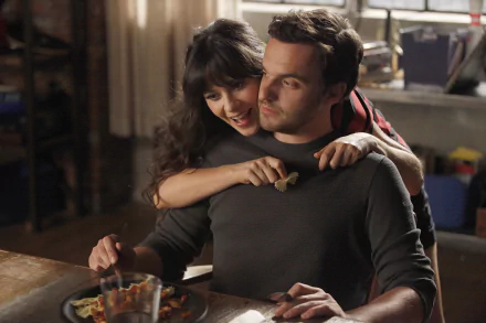 Nick Miller Jake Johnson Jessica Day Zooey Deschanel TV Show New Girl HD Desktop Wallpaper | Background Image