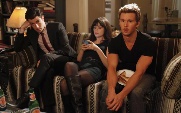 Schmidt (New Girl) Max Greenfield Jessica Day Zooey Deschanel TV Show New Girl HD Desktop Wallpaper | Background Image