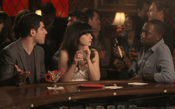Jessica Day Zooey Deschanel Schmidt (New Girl) Max Greenfield Winston Bishop Lamorne Morris TV Show New Girl HD Desktop Wallpaper | Background Image