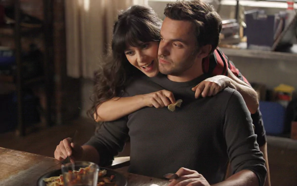 Nick Miller Jake Johnson Jessica Day Zooey Deschanel TV Show New Girl HD Desktop Wallpaper | Background Image