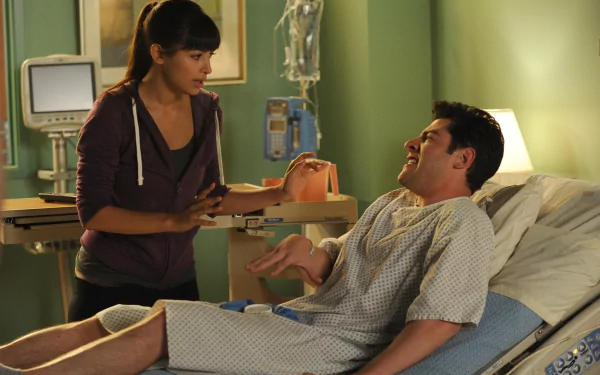 Schmidt (New Girl) Max Greenfield Cece Parekh Hannah Simone TV Show New Girl HD Desktop Wallpaper | Background Image