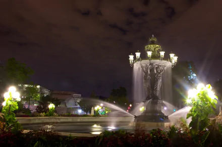 man made Bartholdi Fountain HD Desktop Wallpaper | Background Image
