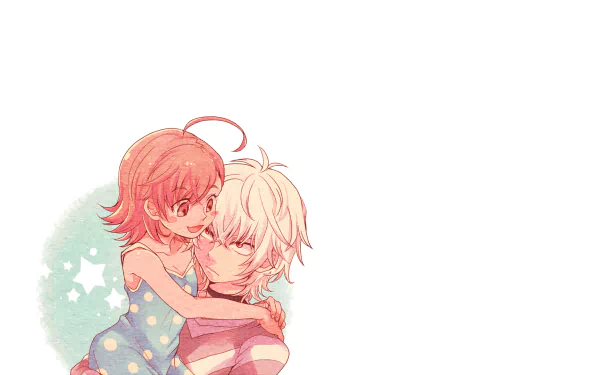 HD anime desktop wallpaper featuring Accelerator and Last Order from A Certain Magical Index and A Certain Scientific Railgun, showcasing a warm, gentle moment between the characters.