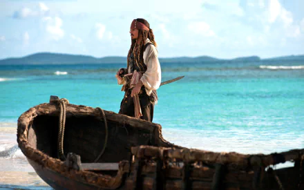 Johnny Depp Jack Sparrow movie Pirates Of The Caribbean HD Desktop Wallpaper | Background Image
