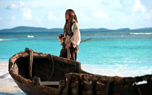 Johnny Depp Jack Sparrow movie Pirates Of The Caribbean HD Desktop Wallpaper | Background Image