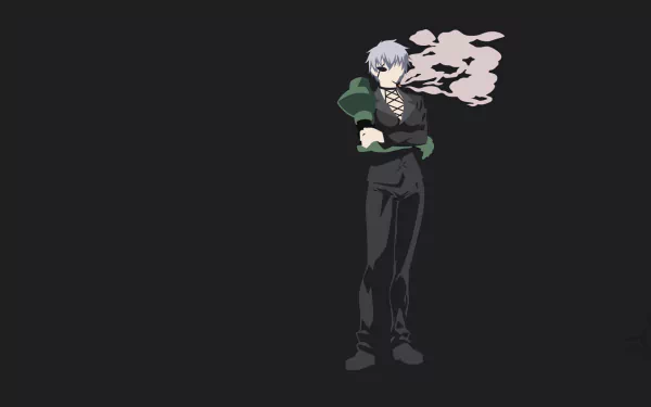 Najenda from Akame Ga Kill! stands confidently against a dark background, exuding power and determination in this HD desktop wallpaper. Perfect for fans of the anime.