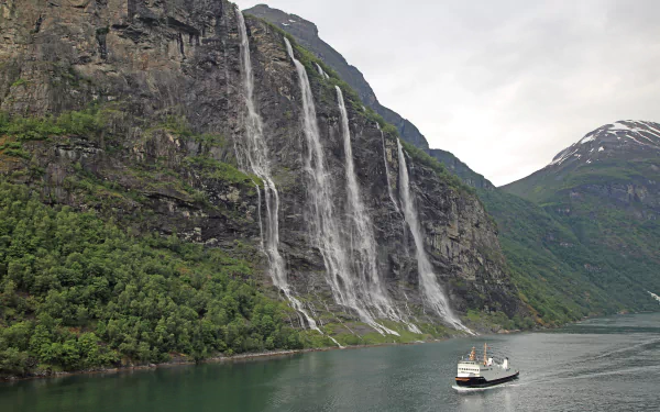 nature Seven Sisters Waterfall, Norway HD Desktop Wallpaper | Background Image