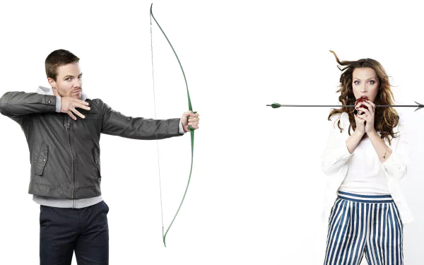 Katie Cassidy Stephen Amell TV Show Arrow (TV Show) Arrow HD Desktop Wallpaper | Background Image