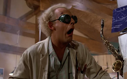 Dr. Emmett Brown Christopher Lloyd movie Back To The Future HD Desktop Wallpaper | Background Image