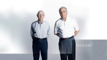 HD PC desktop wallpaper featuring the band Twenty One Pilots with a minimalist design and the word vessel displayed.